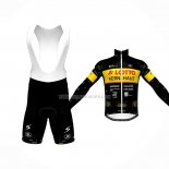 2023 Ropa Ciclismo Lotto-kern Haus Negro Amarillo Mangas Largas y Culotte Largo