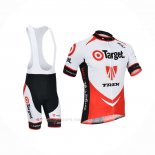 2013 Ropa Ciclismo Trek Rojo Blanco Mangas Corta y Culotte Corto
