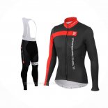 2015 Ropa Ciclismo Castelli 3t Negro Rojo Mangas Largas y Culotte Lunga