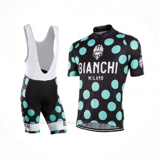 2016 Ropa Ciclismo Bianchi Verde Negro Mangas Corta y Culotte Corto