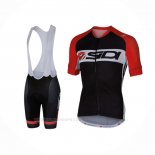 2016 Ropa Ciclismo Castelli SIDI Negro Rojo Mangas Corta y Culotte Corto