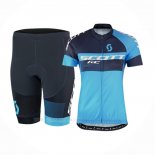 2016 Ropa Ciclismo Scott Negro Azul Mangas Corta Y Culotte Corto(1)