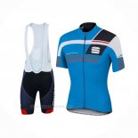 2016 Ropa Ciclismo Sportful Negro Azul Mangas Corta y Culotte Corto(1)