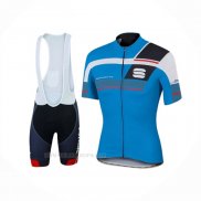 2016 Ropa Ciclismo Sportful Negro Azul Mangas Corta y Culotte Corto(1)