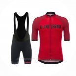 2017 Ropa Ciclismo Angliru Vuelta Espana Rojo Mangas Corta y Culotte Corto