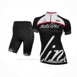 2017 Ropa Ciclismo Mujer Nalini Negro Mangas Corta y Culotte Corto
