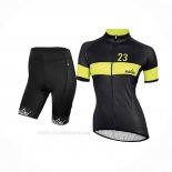2017 Ropa Ciclismo Mujer Nalini Nemina Negro Mangas Corta y Culotte Corto