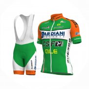 2018 Ropa Ciclismo Bardiani Csf Verde Blanco Mangas Corta y Culotte Corto