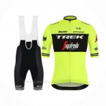 2019 Ropa Ciclismo Trek Segafredo Verde Negro Mangas Corta y Culotte Corto