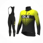 2020 Ropa Ciclismo ALE Amarillo Negro Mangas Largas y Culotte Lunga(3)