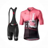 2020 Ropa Ciclismo Giro d'Italia Blanco Negro Rosa Mangas Corta y Culotte Corto
