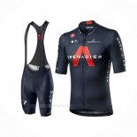 2020 Ropa Ciclismo Ineos Grenadiers Rojo Profundo Azul Mangas Corta y Culotte Corto