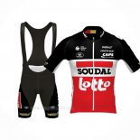 2020 Ropa Ciclismo Lotto Soudal Negro Blanco Rojo Mangas Corta y Culotte Corto