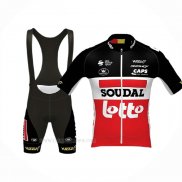 2020 Ropa Ciclismo Lotto Soudal Negro Blanco Rojo Mangas Corta y Culotte Corto