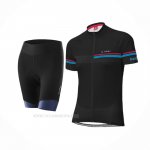 2020 Ropa Ciclismo Mujer Loffler Rosa Azul Negro Mangas Corta y Culotte Corto