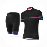 2020 Ropa Ciclismo Mujer Loffler Rosa Azul Negro Mangas Corta y Culotte Corto