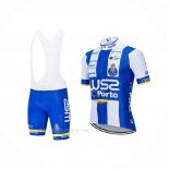 2020 Ropa Ciclismo W52-FC Porto Blanco Azul Mangas Corta y Culotte Corto