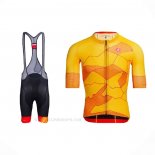 2021 Ropa Ciclismo Castelli Amarillo Naranja Mangas Corta y Culotte Corto