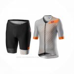 2021 Ropa Ciclismo Castelli Gris Mangas Corta y Culotte Corto