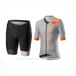 2021 Ropa Ciclismo Castelli Gris Mangas Corta y Culotte Corto