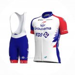 2021 Ropa Ciclismo Groupama-fdj Rojo Azul Mangas Corta y Culotte Corto