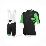 2021 Ropa Ciclismo RH+ Verde Mangas Corta y Culotte Corto