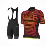 2022 Ropa Ciclismo ALE Naranja Negro Mangas Cortas y Culotte ioui020