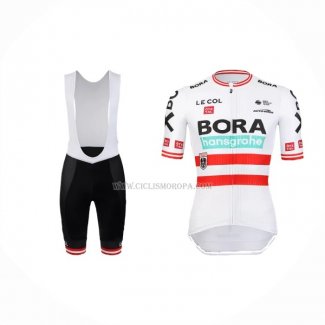 2022 Ropa Ciclismo Bora-hansgrone Rojo Blanco Mangas Cortas y Culotte Corto