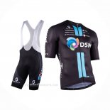 2022 Ropa Ciclismo DSM Negro Mangas Corta y Culotte Corto