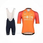 2022 Ropa Ciclismo Ineos Grenadiers Naranja Mangas Corta y Culotte Corto