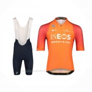 2022 Ropa Ciclismo Ineos Grenadiers Naranja Mangas Corta y Culotte Corto