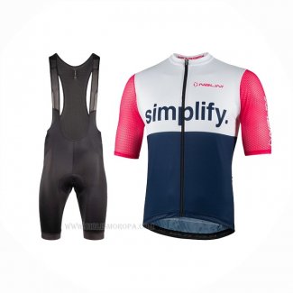 2022 Ropa Ciclismo Nalini Azul Rosa Mangas Corta Y Culotte Corto