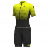 2023 Ropa Ciclismo ALE AMarillo Mangas Cortas y Culotte Corto