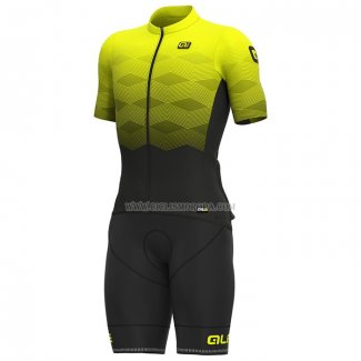 2023 Ropa Ciclismo ALE AMarillo Mangas Cortas y Culotte Corto