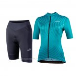 1920 Ropa Ciclismo Mujer Nalini Azul Mangas Corta y Culotte Corto