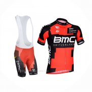 2014 Ropa Ciclismo BMC Rojo Negro Mangas Corta y Culotte Corto