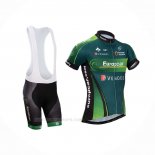 2014 Ropa Ciclismo Europcar Verde Mangas Corta y Culotte Corto