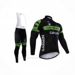 2015 Ropa Ciclismo Cannondale Verde Negro Mangas Largas y Culotte Lunga