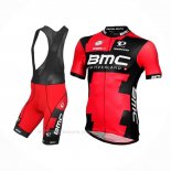2016 Ropa Ciclismo BMC Negro Rojo Mangas Corta y Culotte Corto