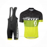 2016 Ropa Ciclismo Scott Amarillo Negro Mangas Corta Y Culotte Corto