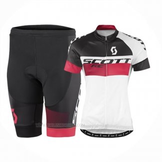 2016 Ropa Ciclismo Scott Negro Blanco Mangas Corta Y Culotte Corto