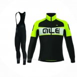 2017 Ropa Ciclismo ALE Excel Weddell Verde Mangas Largas y Culotte Lunga