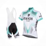 2017 Ropa Ciclismo Bianchi Milano Blanco Mangas Corta y Culotte Corto