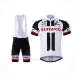 2017 Ropa Ciclismo Sunweb Blanco Mangas Corta y Culotte Corto
