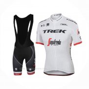 2017 Ropa Ciclismo Trek Segafredo Blanco Mangas Corta y Culotte Corto