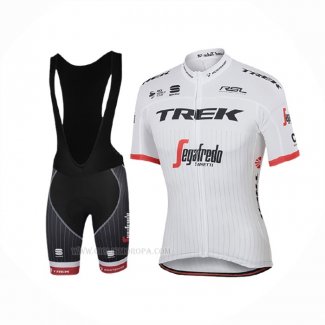 2017 Ropa Ciclismo Trek Segafredo Blanco Mangas Corta y Culotte Corto