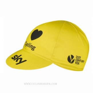 2017 Sky Gorra Ciclismo Amarillo