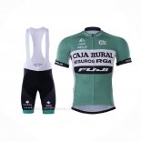 2018 Ropa Ciclismo Caja Rural Verde Blanco Mangas Corta y Culotte Corto