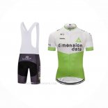 2018 Ropa Ciclismo Dimension Data Blanco Verde Mangas Corta y Culotte Corto