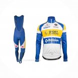 2018 Ropa Ciclismo Sport Vlaanderen-baloise Azul Blanco Amarillo Mangas Largas y Culotte Lunga